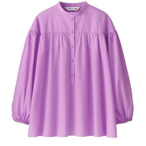 Tomas Maier x Uniqlo Lilac 100% Cotton Flowy Blouse